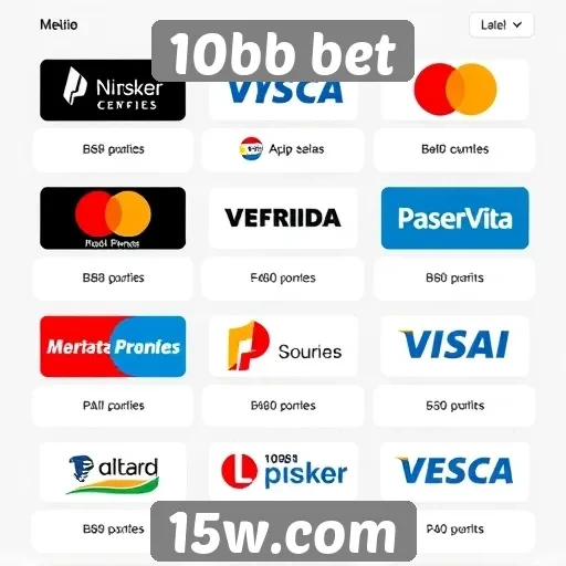 Métodos de pagamento disponíveis na 10bb bet